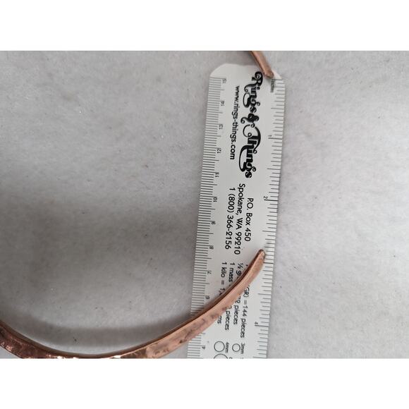 Handmade Copper Cuff Necklaces 3 S,M,L.hammered not oxidized - Picture 6 of 11